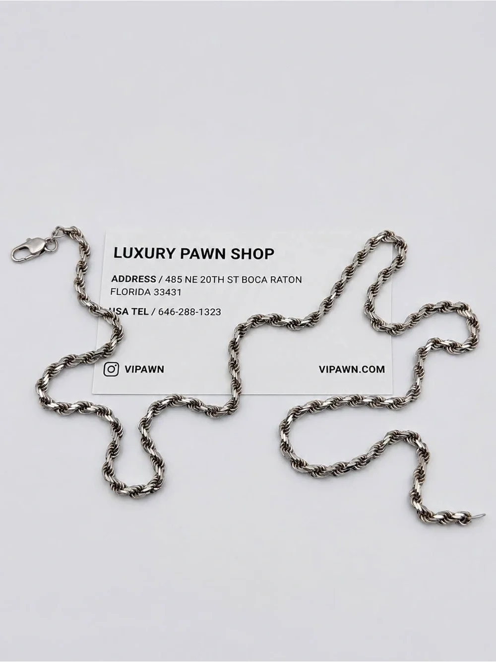 Italy 925 Sterling Silver solid Rope chain necklace 20” 4mm